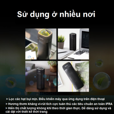 Máy khử mùi lọc không khí ô tô 3 tốc độ Philips S7601 (GP7601) - HÀNG NHẬP KHẨU