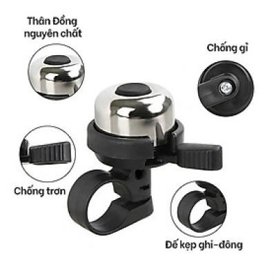 Chuông Xe Đạp Thể Thao Địa Hình Mini Bằng Đồng Âm Thanh Vang 90-100dB Gắn Ghi Đông Xe Đạp (Loại Cơ Bản) - Giao Màu Ngẫu Nhiên