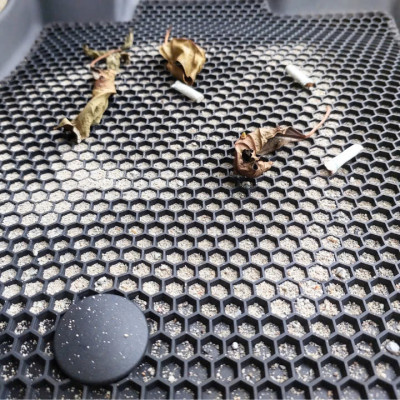 Thảm 2 lớp (sd3) dạng lưới lục giác MG G50 (ghi) bề mặt cao su siêu sạch nhãn hiệu Macsim