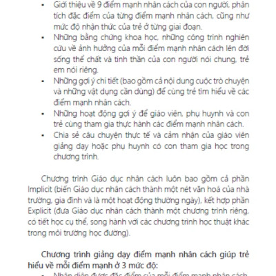 Thực Hành Giáo Dục Nhân Cách