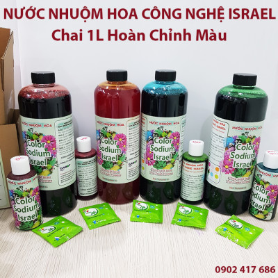 10 chai Nhuộm Hoa tươi dạng nước (Chai 1L x 10 Màu) Công Nghệ Israel giúp hoa nhuộm đổi màu theo ý muốn nhuộm trên 250 cành hoa x 1 chai