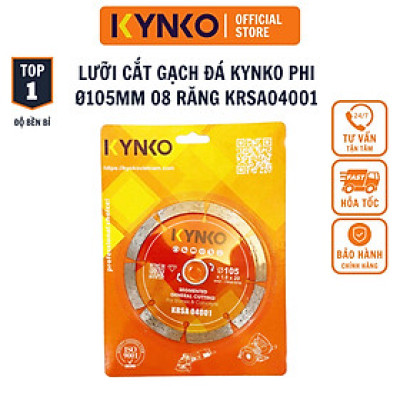 Lưỡi cắt gạch đá 08 răng phi Ø 105MM KRSA04001 chuyên cắt gạch, đá chất lượng cao chính hãng