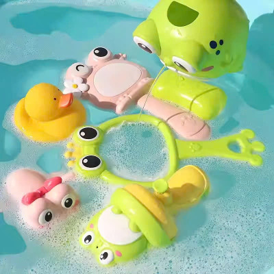 913-2002D Bộ đồ chơi phòng tắm hình con ếch dành cho bé (KT 21x9.5x16.2cm)