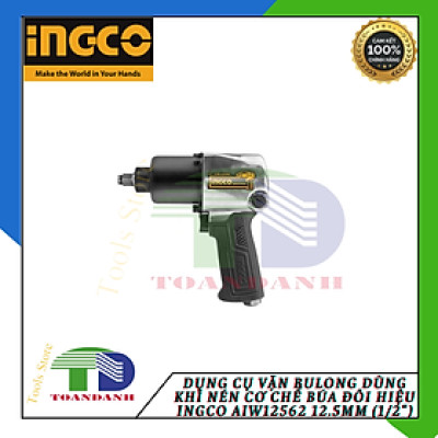 Dụng cụ vặn bulong dùng khí nén cơ chế búa đôi hiệu INGCO AIW12562 12.5mm (1/2") 