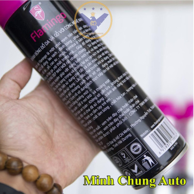 COMBO 2 bình xịt vệ sinh taplo, nhựa, da nội thất xe ô tô Flamingo hương cà phê 500ml