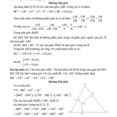 BÀI TOÁN QUA CÁC KÌ THI HỌC SINH GIỎI VÀ LUYỆN THI VÀO LỚP 10 CHUYÊN HÌNH HỌC 9_KV