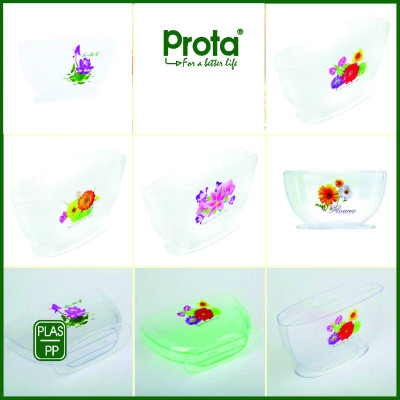 Combo 2 tô nhúng bánh tráng 3 ngăn hoa lớn Prota