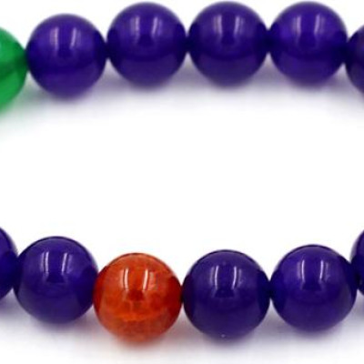 Vòng tay chuỗi hạt thạch anh tím 3 sao MS129