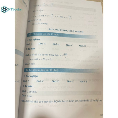 Combo 2 cuốn sách Bộ đề kiểm tra Toán 7 Tập 1 + Tập 2 (Theo chương trình giáo dục phổ thông 2018)