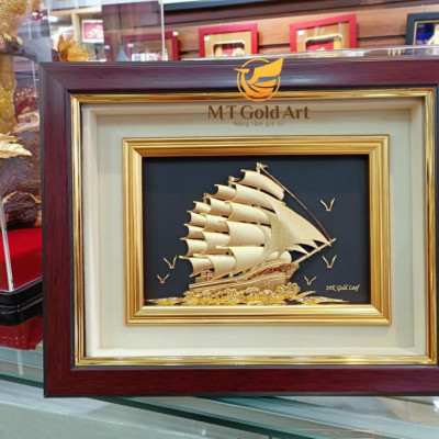 Tranh Thuyền Dát Vàng