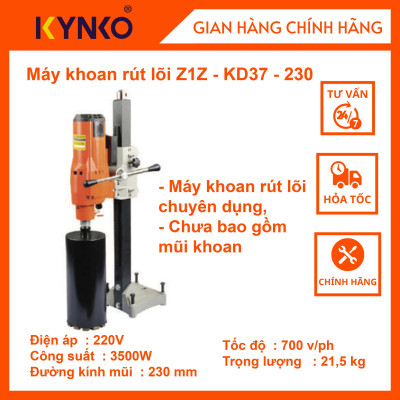 Máy khoan rút lõi - KD37 cầm tay giá tốt chính hãng Kynko Z1Z- KD37 -230 # 6371