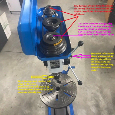 MÁY KHOAN CÔN 1M2, MOTOR 1/2HP-1PHA-1400 HỒNG KÝ HK-KC12 - HÀNG CHÍNH HÃNG