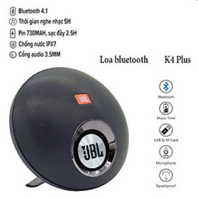 Loa bluetooth playlist K4+ - Đẳng cấp vượt trội - Âm thanh hay, trầm, ấm, kiểu dáng đẹp - Hàng chính hãng