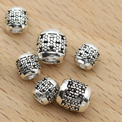 Combo charm bạc chặn hạt họa tiết hoa văn - Ngọc Quý Gemstones