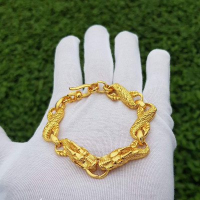 Lắc tay nam mạ vàng 24k rồng vàng LT6