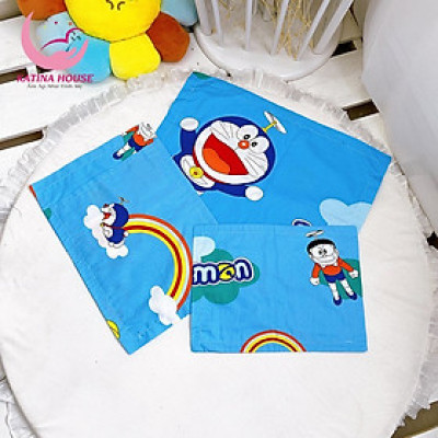 Vỏ áo gối nằm cho bé Katina House, vải cotton TL mát, họa tiết hoạt hình thân thiện
