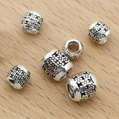 Combo charm bạc chặn hạt họa tiết hoa văn - Ngọc Quý Gemstones