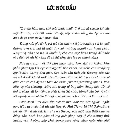 101 Điều Cần Biết Để Nuôi Dạy Con Nên Người 
