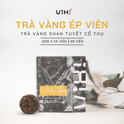 Trà vàng cổ thụ ViXi trà shan tuyết ép viên tiện lợi 6gr