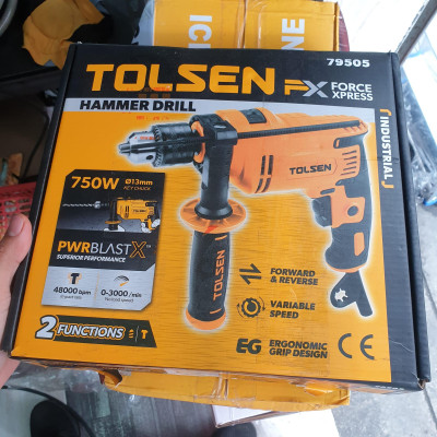 MÁY KHOAN TÁC ĐỘNG 230V, 750W TOLSEN 79505 - HÀNG CHÍNH HÃNG