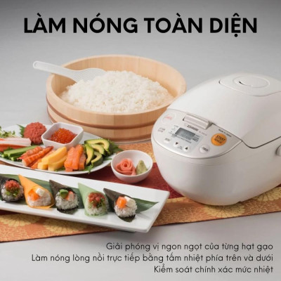 Nồi cơm điện tử Zojirushi NL-AAQ18-CA, dung tích 1.8L-820W, sản xuất tại Nhật Bản, bảo hành 3 năm | HÀNG CHÍNH HÃNG
