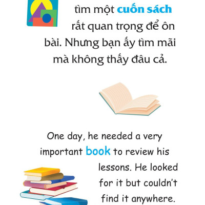 Sách Truyện Tranh Song Ngữ Việt Anh Cho Bé - Đồ Đạc Gọn Gàng Sẵn Sàng Sử Dụng