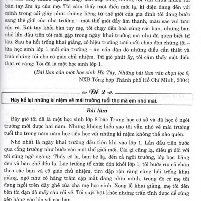 Những Bài Làm Văn Tiêu Biểu 8 (Dùng Chung Các Bộ SGK Hiện Hành) _HA