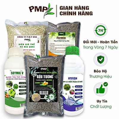 Phân bón hữu cơ Combo phân PMP trồng rau sạch tại nhà, sân thượng