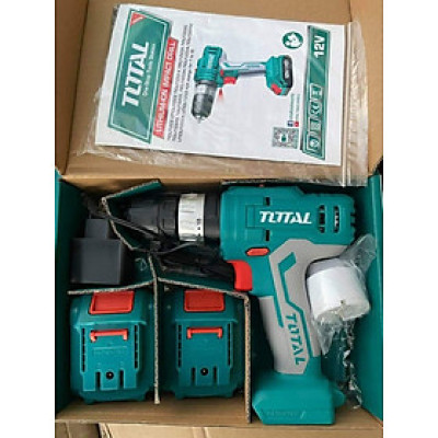 MÁY KHOAN BÚA DÙNG PIN 12V (0.8- 10MM) (KÈM THEO 2 PIN, 1 SẠC) TOTAL TIDLI1222 - HÀNG CHÍNH HÃNG