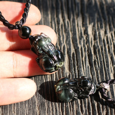 Mặt Dây Chuyền Tỳ Hưu Mắt Hổ Xanh Đen Ngọc Quý Gemstones MD5