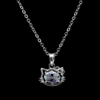 Dây Và Mặt Dây Chuyền Bạc Hiểu Minh DMD348S Mèo Kity