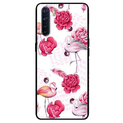 Ốp lưng dành cho Oppo Reno 3 / A91 - Reno 3 Pro - Reno 4 - Reno 4 Pro mẫu Hạc Hồng Mẫu Đơn