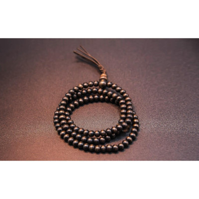 Chuỗi tràng hạt đeo tay Trầm Hương thiên nhiên 8mm 108 hạt, thơm vĩnh viễn