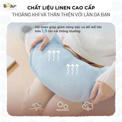 Máy Massage Vai Gáy Bear Mát Xa Đấm Lưng Làm Nóng Bằng Hồng Ngoại Cao Cấp MA-B01V1-Hàng Chính Hãng