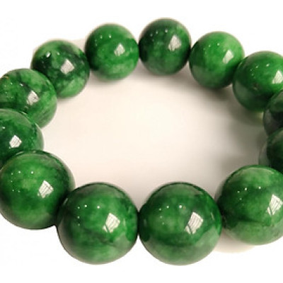 Vòng tay mã não xanh lục tự nhiên 11mm tặng hộp đựng phong thủy V5254