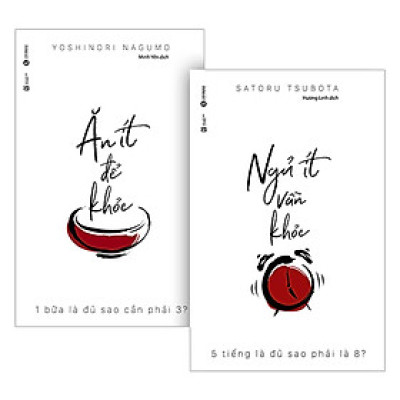 Sách - Ăn Ít Để Khỏe + Ngủ Ít Vẫn Khỏe - Thái Hà Books