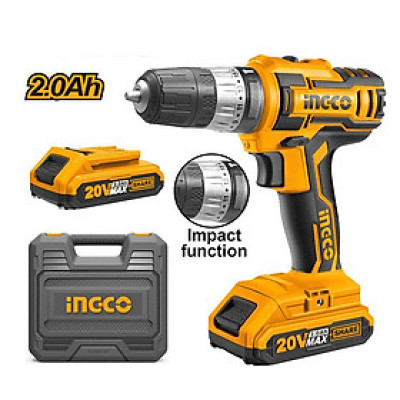 MÁY KHOAN BÚA DÙNG PIN 20V (45NM) INGCO CIDLI200215 - HÀNG CHÍNH HÃNG