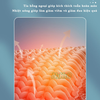 Gối Massage Hồng Ngoại, Mát Xa Cổ Vai Gáy Nikio NK-135DC - Xoa Bóp Chuyên Sâu, Hỗ Trợ Cải Thiện Đau Mỏi Nhanh, Pin Sạc Tiện Lợi