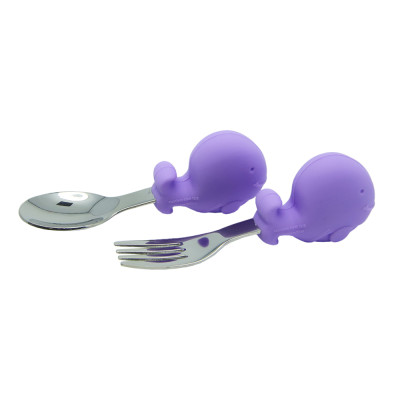 Bộ thìa nĩa tập ăn cho bé Palm Grasp Marcus & Marcus, từ 18 tháng