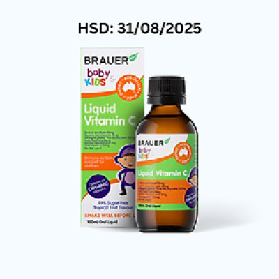 Brauer Kids Liquid Vitamin C - Bổ sung vitamin C cho trẻ từ 1 tuổi (100ml)