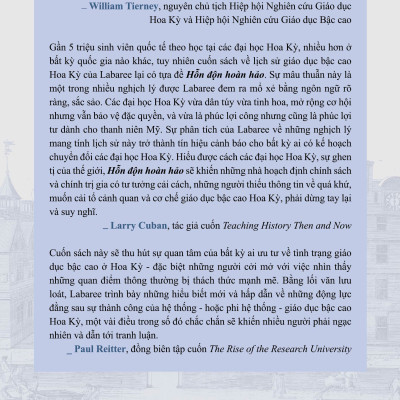 HỖN ĐỘN HOÀN HẢO - David F. Labaree - Lê Tùng Quân dịch, Nguyễn Xuân Xanh giới thiệu và hiệu đính