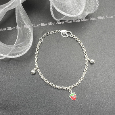 Lắc tay Cho Bé Bạc Ta Nguyên Chất S99 Chính Hãng Bạc Hiểu Minh LTE566