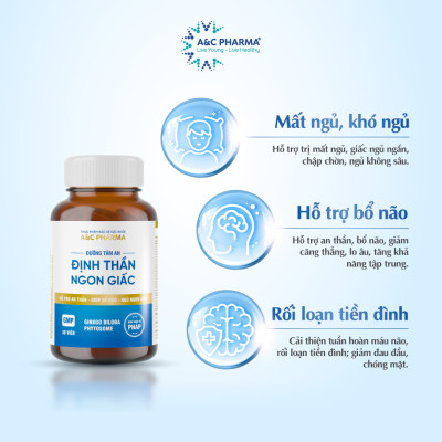 A&C Pharma Viên Uống Ngủ Ngon Dưỡng Tâm An Định Thần Ngon Giấc 150g