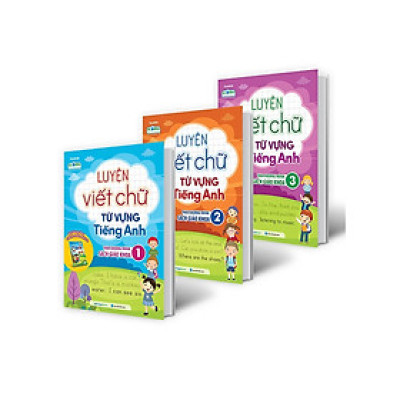 Luyện Viết Chữ Từ Vựng Tiếng Anh Theo Chương Trình Sách Giáo Khoa Lớp 1,2,3 (Bộ 3 Cuốn) (MEGA)