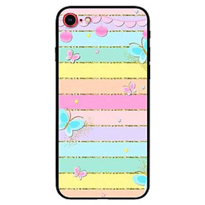 Ốp in cho iPhone 7 / 8 mẫu  Bướm Cầu Vồng