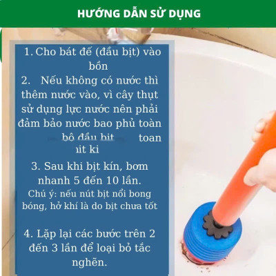 Dụng cụ thông tắc bồn cầu, cống bằng khi nén áp lực siêu mạnh