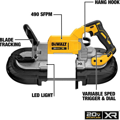 MÁY CƯA CẦM TAY 18V 620 W DEWALT DCS374N-KR- HÀNG CHÍNH HÃNG