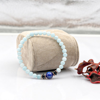 Vòng Tay Aqua 6mm + Kyanite do Anqlo tác chế