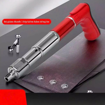Máy Bắn Đinh Bê Tông Xuyên Sắt Thép Loại Xịn Vỏ Inox – Kèm 100 Đinh Và Hộp Đựng
