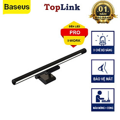 Đèn Led Máy Tính Phiên bản Pro Chiếu Sáng Rộng Ánh Sáng Đều Thiết Kế Sang Trọng - Hàng Chính Hãng Baseus